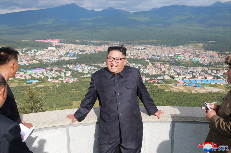 Supreme Leader Kim Jong Un Inspects Construction Sites in Samjiyon County Again