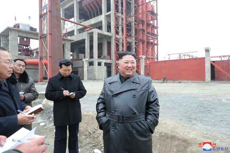 Supreme Leader Kim Jong Un Gives Field Guidance to Sunchon Phosphatic Fertilizer Factory under Construction