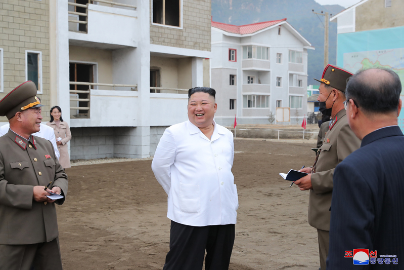 Supreme Leader Kim Jong Un Inspects Sites of Reconstruction in Kimhwa County