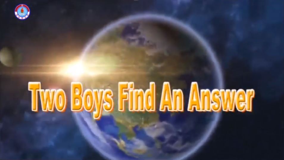 Cartoon: Two Boys Find An Answer