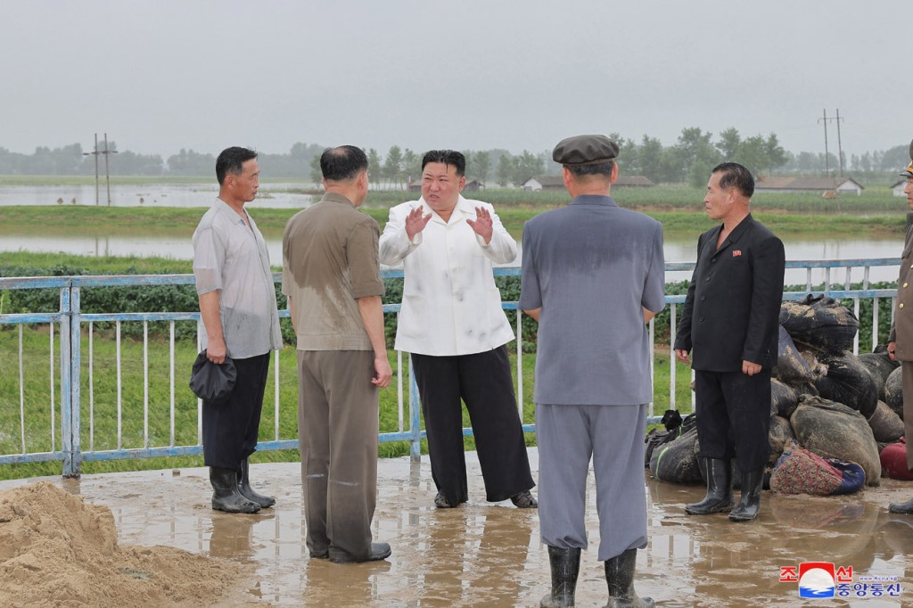 President Kim Jong Un Inspects Typhoon-Affected Area of Ogye-ri, Anbyon County of Kangwon Province